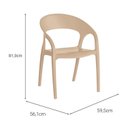 Ver imagem 4 de Conjunto 8 Cadeiras de Plástico Polipropileno Empilhável Glass Plus Marrom/Cappuccino