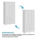 Ver imagem 6 de Quarto de Bebê com Guarda-roupa 3 Portas Cômoda e Berço 4em1 Minicama 100% Mdf Mike Espresso Móveis