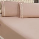 Ver imagem 3 de Jogo Cama Lençol Bold Queen Percal 400 Fios Acetinado C/ Ponto Palito 3 Peças - Rosê