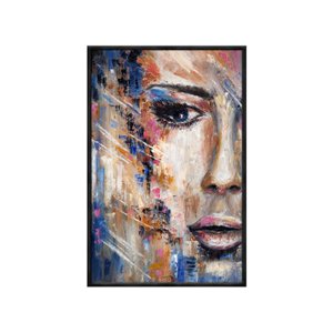 Quadro Decorativo 40x60cm Canvas Rosto Mulher Abstrato Art035