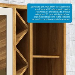 Cozinha Modulada Completa 5 Peças 12 Portas com Vidro e Tampo 100% Mdf Barbados Espresso Móveis - 6