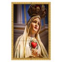 Ver imagem 1 de Quadro Nossa Senhora de Fátima com Coração de Maria 60x40 em Azulejos
