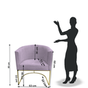 Ver imagem 6 de Kit 03 Poltronas Paola Sued Rosa Bebê - D'Classe Decor