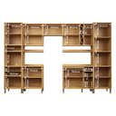 Ver imagem 4 de Armário de Cozinha Completa Modulada 7 Peças 17 Portas com Vidro e Tampo 100% MDF Barbados Espresso Móveis Bege/Amêndoa/Off White