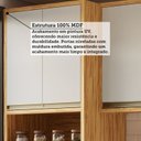 Ver imagem 7 de Armário de Cozinha Completa Modulada 7 Peças 17 Portas com Vidro e Tampo 100% MDF Barbados Espresso Móveis Bege/Amêndoa/Off White