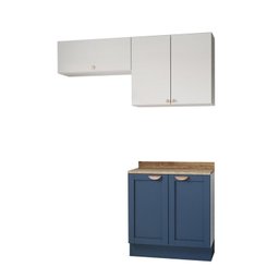 Lavanderia Modulada 3 Peças 2 Armários Aéreos 4 Portas 1 Balcão Arizona Cabecasa Madeiramadeira - 2