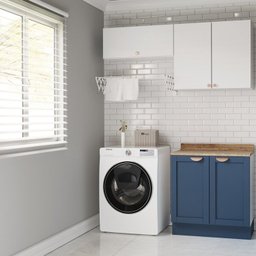 Lavanderia Modulada 3 Peças 2 Armários Aéreos 4 Portas 1 Balcão Arizona Cabecasa Madeiramadeira - 1