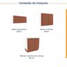 Lavanderia Modular 3 Peças sem Tampo 2 Aéreos 4 Portas 1 Balcão Arizona CabeCasa MadeiraOriginals - 6