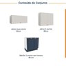 Lavanderia Modulada 3 Peças sem Tampo 2 Aéreos 3 Portas 1 Balcão Arizona CabeCasa MadeiraOriginals - 4