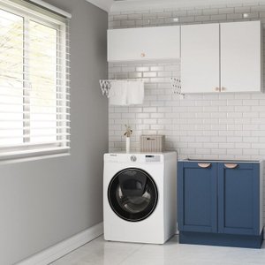 Lavanderia Modulada 3 Peças sem Tampo 2 Aéreos 4 Portas 1 Balcão Arizona Cabecasa Madeiramadeira