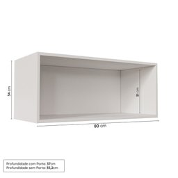 Lavanderia Modulada 3 Peças sem Tampo 2 Aéreos 4 Portas 1 Balcão Arizona Cabecasa Madeiramadeira - 7