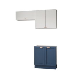 Lavanderia Modulada 3 Peças sem Tampo 2 Aéreos 4 Portas 1 Balcão Arizona Cabecasa Madeiramadeira - 2