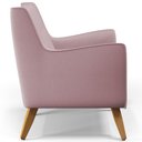 Ver imagem 7 de Kit 02 Poltronas Decorativas com Pés de Madeira Taroba D02 Veludo Rosê B-305 - Lyam Decor