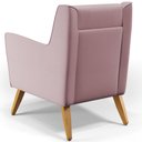 Ver imagem 6 de Kit 02 Poltronas Decorativas com Pés de Madeira Taroba D02 Veludo Rosê B-305 - Lyam Decor