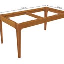 Ver imagem 2 de Base para Mesa de Jantar 6 Lugares Madeira Maciça Sala de Jantar Premium Mira 77,2x88,8x158,8cm Marrom