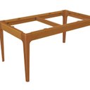 Ver imagem 1 de Base para Mesa de Jantar 6 Lugares Madeira Maciça Sala de Jantar Premium Mira 77,2x88,8x158,8cm Marrom