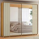 Ver imagem 2 de Guarda Roupa Casal 278cm 2 Portas 8 Espelhos Mya Opala/cumaru Z10 - Mpozenato