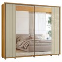 Ver imagem 1 de Guarda Roupa Casal 278cm 2 Portas 8 Espelhos Mya Opala/cumaru Z10 - Mpozenato