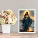 Ver imagem 1 de Quadro Santa Sara Kali - Praia 45x34cm - com Vidro:moldura Preta