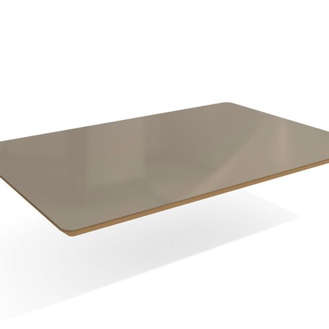 Tampo para Mesa de Jantar 120cm x 80cm de Madeira com Vidro Marrom/Freijo/Bronze
