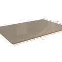 Ver imagem 2 de Tampo para Mesa de Jantar 120cm x 80cm de Madeira com Vidro Marrom/Freijo/Bronze