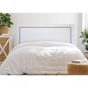 Ver imagem 1 de Cabeceira King Reta Luxo 193x60 Courino Branco - Tachas Fumê