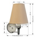 Ver imagem 2 de Arandela Cone Vivare Md-2032 Base Branco com Interruptor Cúpula em Tecido - Bivolt