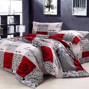 JOGO DE CAMA SOLTEIRO KING LOVE YOU 6 PEÇAS COM EDREDOM
