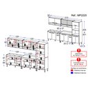 Ver imagem 4 de Cozinha Completa Modulada com Armário e Balcão 5 Pçs Paris Multimóveis Mp2225 Rustic/branco