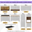Ver imagem 7 de Cozinha Completa Modulada com Armário e Balcão 5 Pçs Paris Multimóveis Mp2225 Rustic/branco