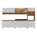 Ver mais imagens de Cozinha Completa Modulada com Armário e Balcão 5 Pçs Paris Multimóveis Mp2225 Rustic/branco