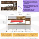 Ver imagem 3 de Cozinha Completa Modulada com Armário e Balcão 5 Pçs Paris Multimóveis Mp2225 Rustic/branco