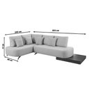 Ver imagem 7 de Sofá de Canto Nori Curva Ld 2,61m em Linho com Base Madeira