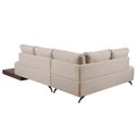 Ver imagem 5 de Sofá de Canto Nori Curva Ld 2,61m em Linho com Base Madeira