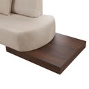 Ver imagem 6 de Sofá de Canto Nori Curva Ld 2,61m em Linho com Base Madeira