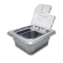 Ver imagem 3 de Kit C/12 Cuba Poli 1/6x65 Cinza Tampa Dobradiça Copolímero Sb