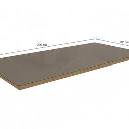 Tampo para Mesa de Jantar 2000x1000 de Madeira com Vidro - 2