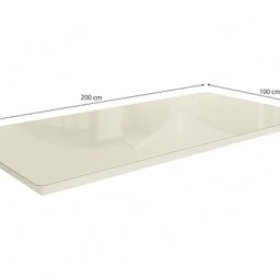 Tampo para Mesa de Jantar 2000x1000 de Madeira com Vidro - 2