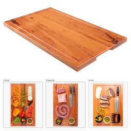 Tábua de Carne 35x50 Cm - Madeira para Churrasco Gourmet - 3
