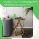 Ver imagem 5 de Mesa de Apoio Lateral 100% MDF 45cm x 45cm x 60cm Rubi Marrom