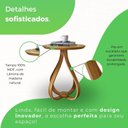 Ver imagem 4 de Mesa de Apoio Lateral 100% MDF 45cm x 45cm x 60cm Rubi Marrom