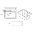 Ver imagem 3 de Cuba para Cozinha Gourmet Pia Aço Inox 55x42x20cm Acetinado Ghelplus Incolor