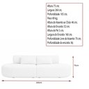 Ver imagem 5 de Sofá Orgânico Bi Partido 260cm Serina Bouclé Off White - Sallar Home