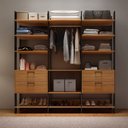 Ver imagem 1 de Closet 3 Torres 4 Gavetas Industrial Freijó/preto - Dalla Costa