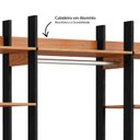 Ver imagem 4 de Closet 3 Torres 4 Gavetas Industrial Freijó/preto - Dalla Costa