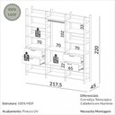 Ver imagem 6 de Closet 3 Torres 4 Gavetas Industrial Freijó/preto - Dalla Costa