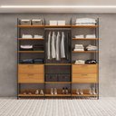 Ver mais imagens de Closet 3 Torres 4 Gavetas Industrial Freijó/preto - Dalla Costa
