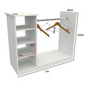 Ver imagem 1 de Balcão Central Cabideiro Arara M3 Mdp Expositor Lojas Roupas VETORIAL MÓVEIS Branco