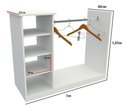 Ver imagem 1 de Balcão Central Cabideiro Arara M3 Mdp Expositor Lojas Roupas VETORIAL MÓVEIS Branco