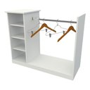 Ver imagem 5 de Balcão Central Cabideiro Arara M3 Mdp Expositor Lojas Roupas VETORIAL MÓVEIS Branco